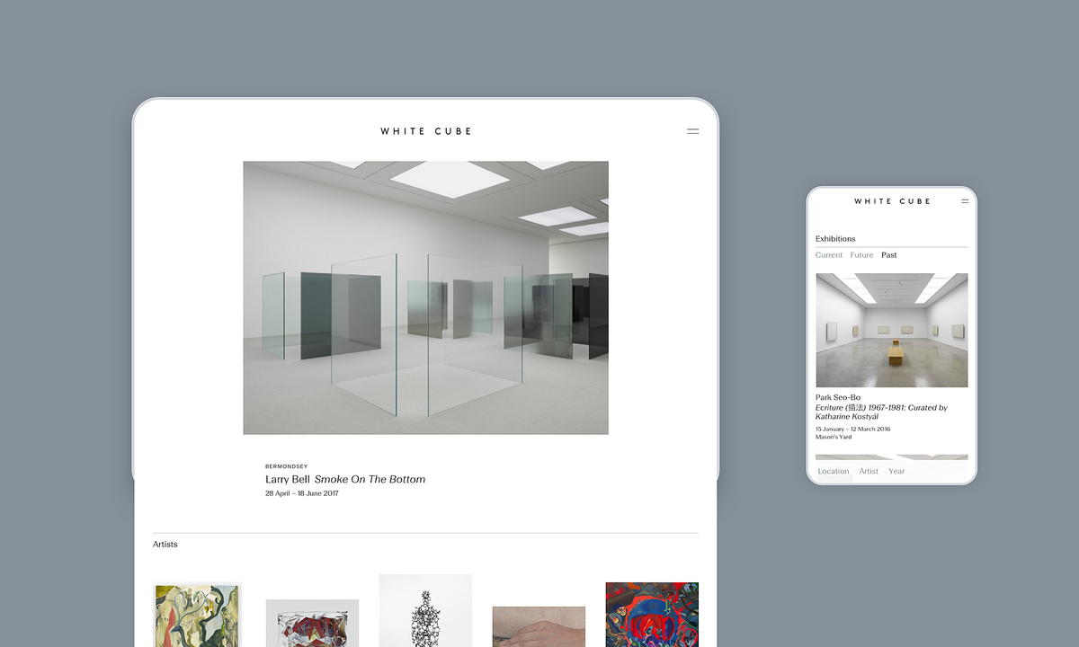 Developing a contemporary website for a contemporary art gallery bringing the aesthetic of the space online